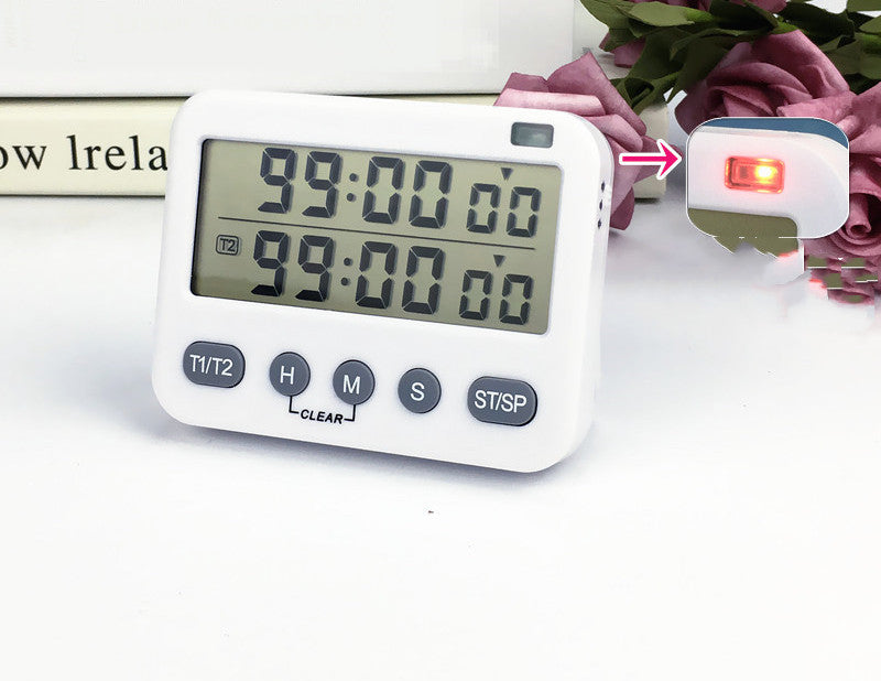 2 Sets Of Timer Reminders For Students To Do Postgraduate Entrance Examinations, Timers Can Mute The Flashing Light To Remind Kitchen Cooking